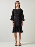 L.K.Bennett Jade Satin Crepe Dress, Black
