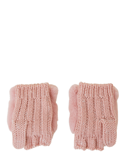 Angels by Accessorize Fluffy Cat Gloves, Pink - view 2, 