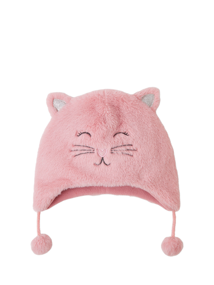 Angels by Accessorize Kids' Fluffy Cat Trapper Hat, Pink, Pink