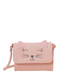 Angels by Accessorize Kids' Kitty Cross Body Bag, Pink Pastel