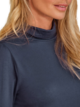 Pure Collection Jersey Turtleneck Slim Fit Top, Navy