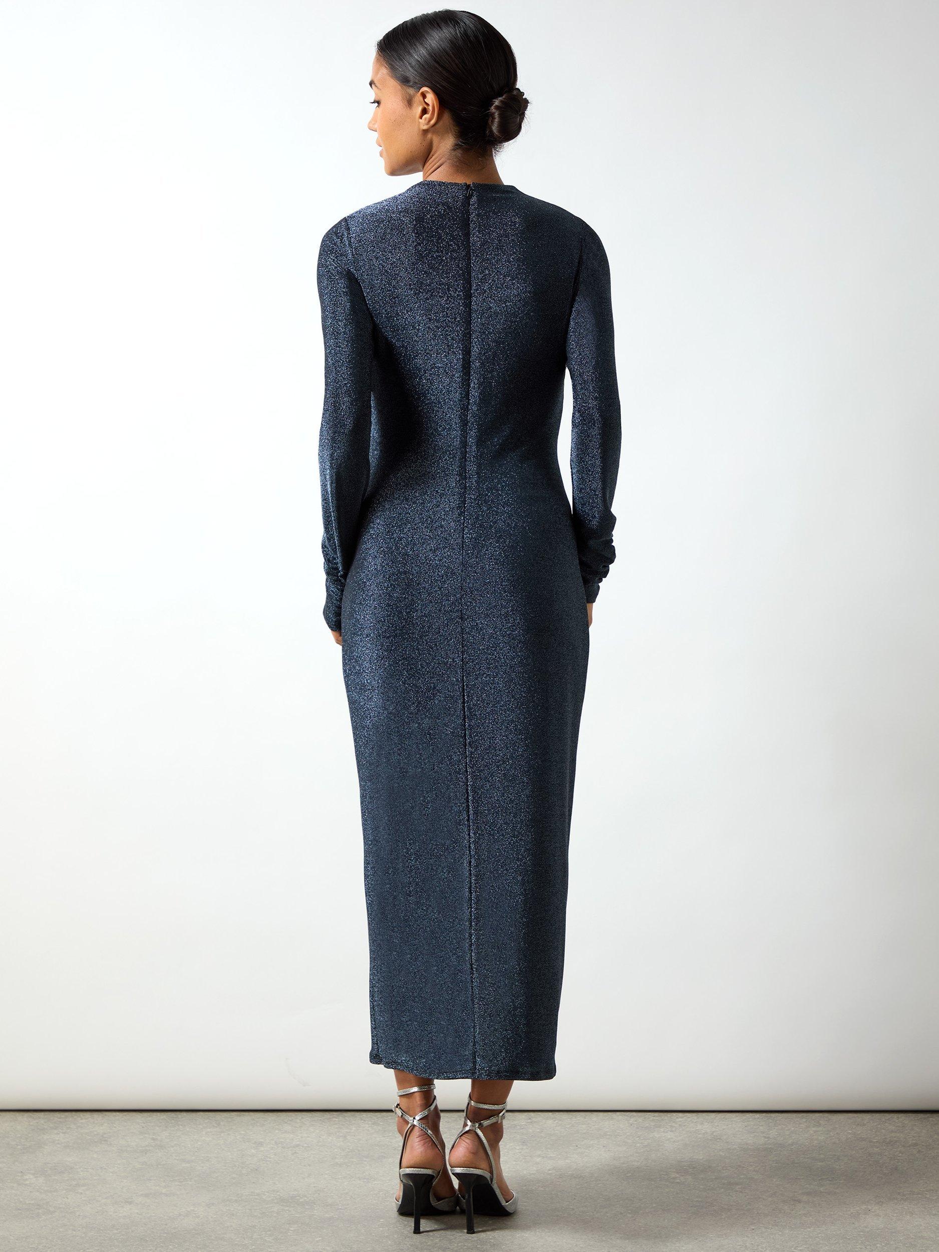Product image 4 of 4, which shows Ro&Zo Delilah Sparkle Jersey Dress, Blue, 6