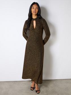 Ro&Zo Zara Sparkle Jersey Dress, Gold, Gold