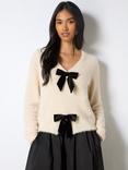 Ro&Zo Bow Front Jumper, Neutral