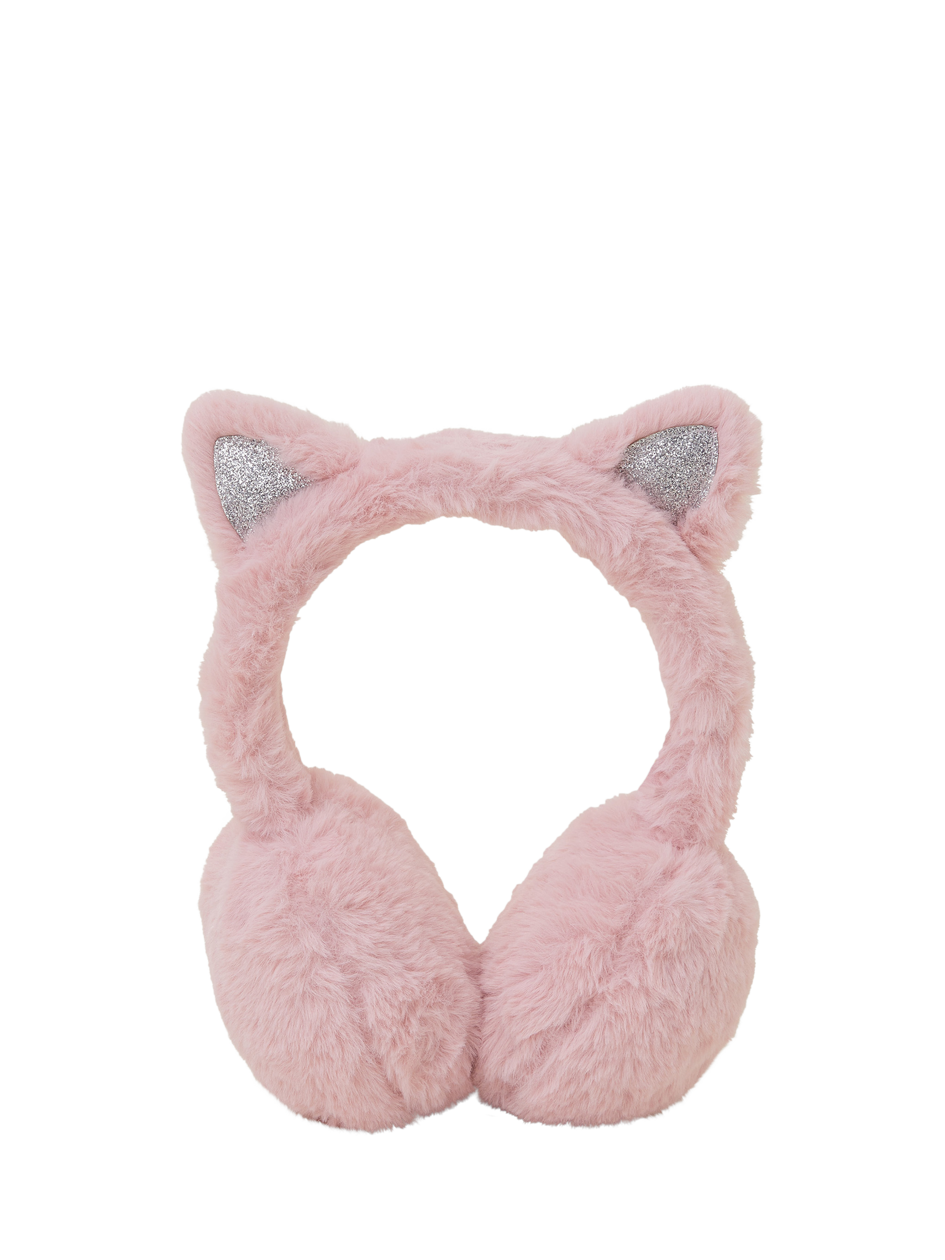 Angels by Accessorize Kids Faux Fur Fluffy Cat Ear Muffs Pink