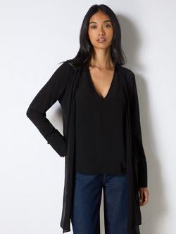 Ro&Zo Tie Neck Blouse, Black, Black