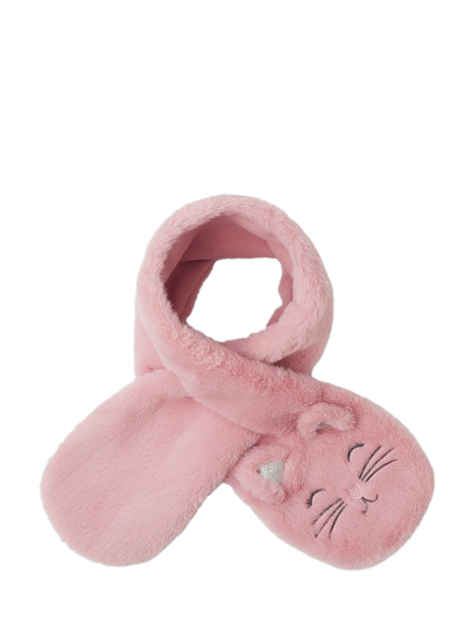 Angels by Accessorize Kids'  Fluffy Cat Scarf, Pink, 