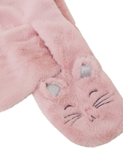 Angels by Accessorize Kids'  Fluffy Cat Scarf, Pink - view 2, 