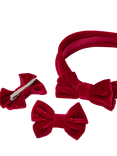 Angels by Accessorize Kids' Velvet Hair Accessories, Red