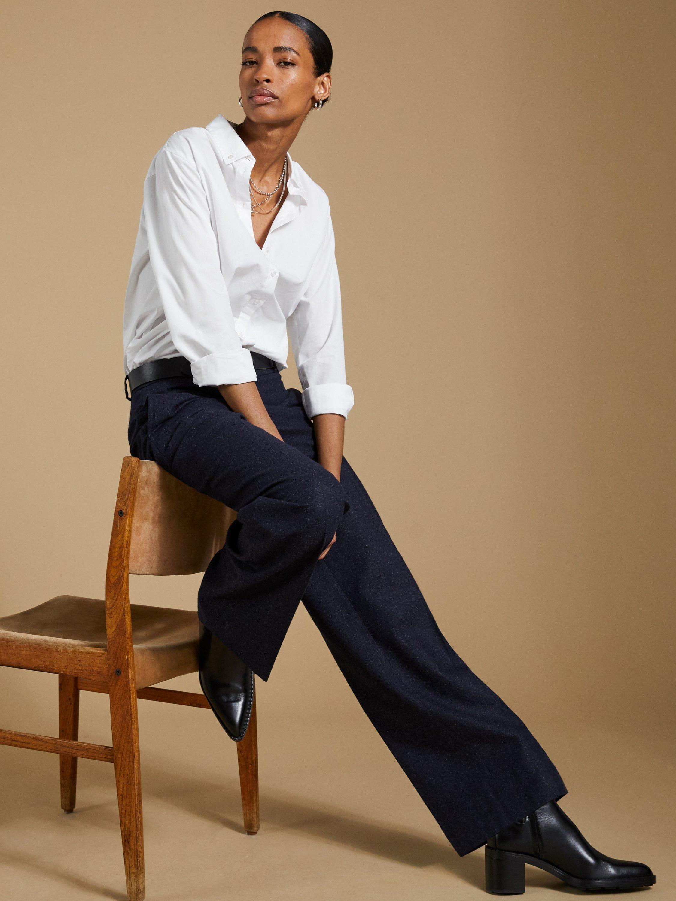 Product image 3 of 5, which shows Baukjen Gwynnie Wool Blend Trousers, Charcoal, 10