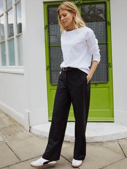 Baukjen Gwynnie Wool Blend Trousers - view 2, Navy