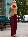 Baukjen Palazzo Trousers, Burgundy