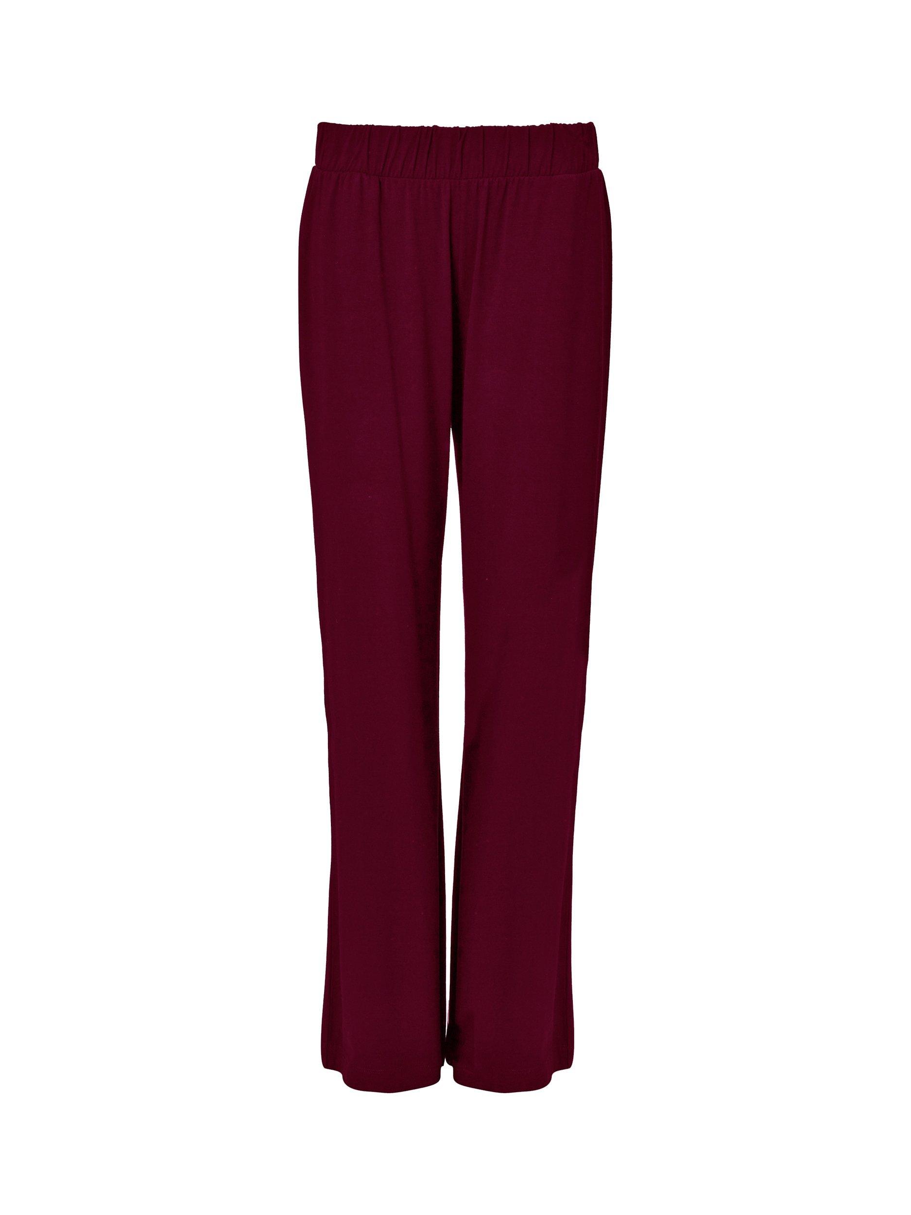 Product image 4 of 5, which shows Baukjen Palazzo Trousers, Burgundy, 10
