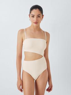 John Lewis Paris Cut Out Swimsuit, Cream - view 2, Cream