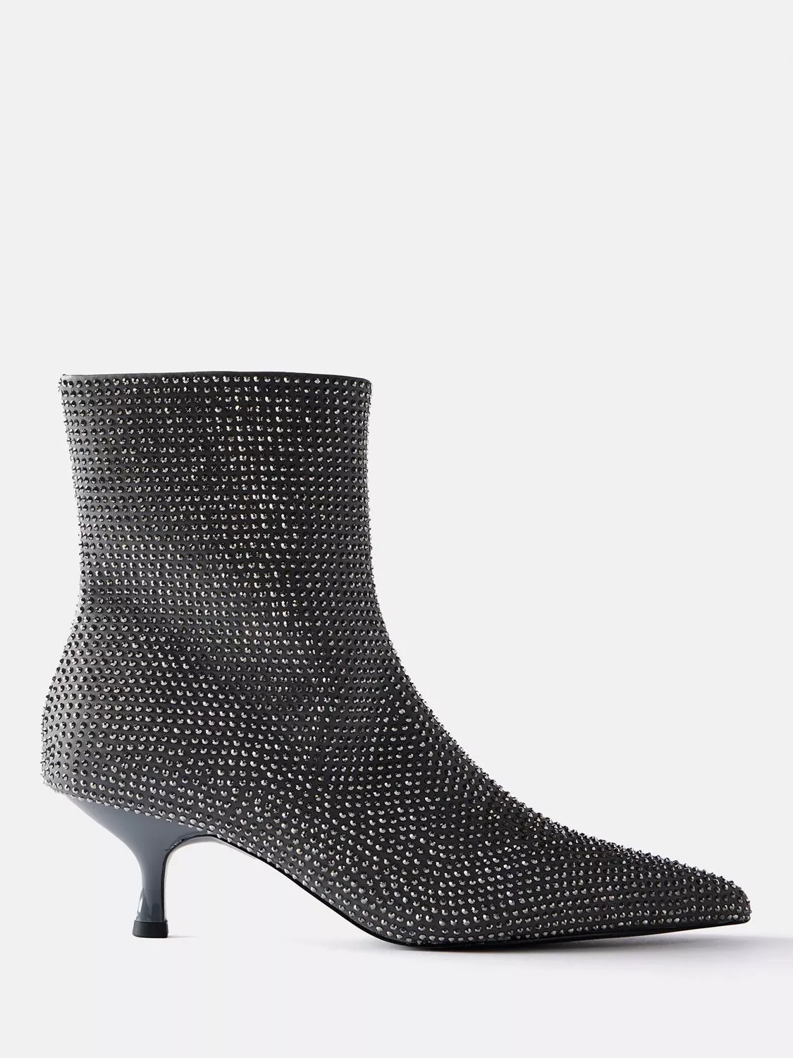 Silver kitten heel boots online