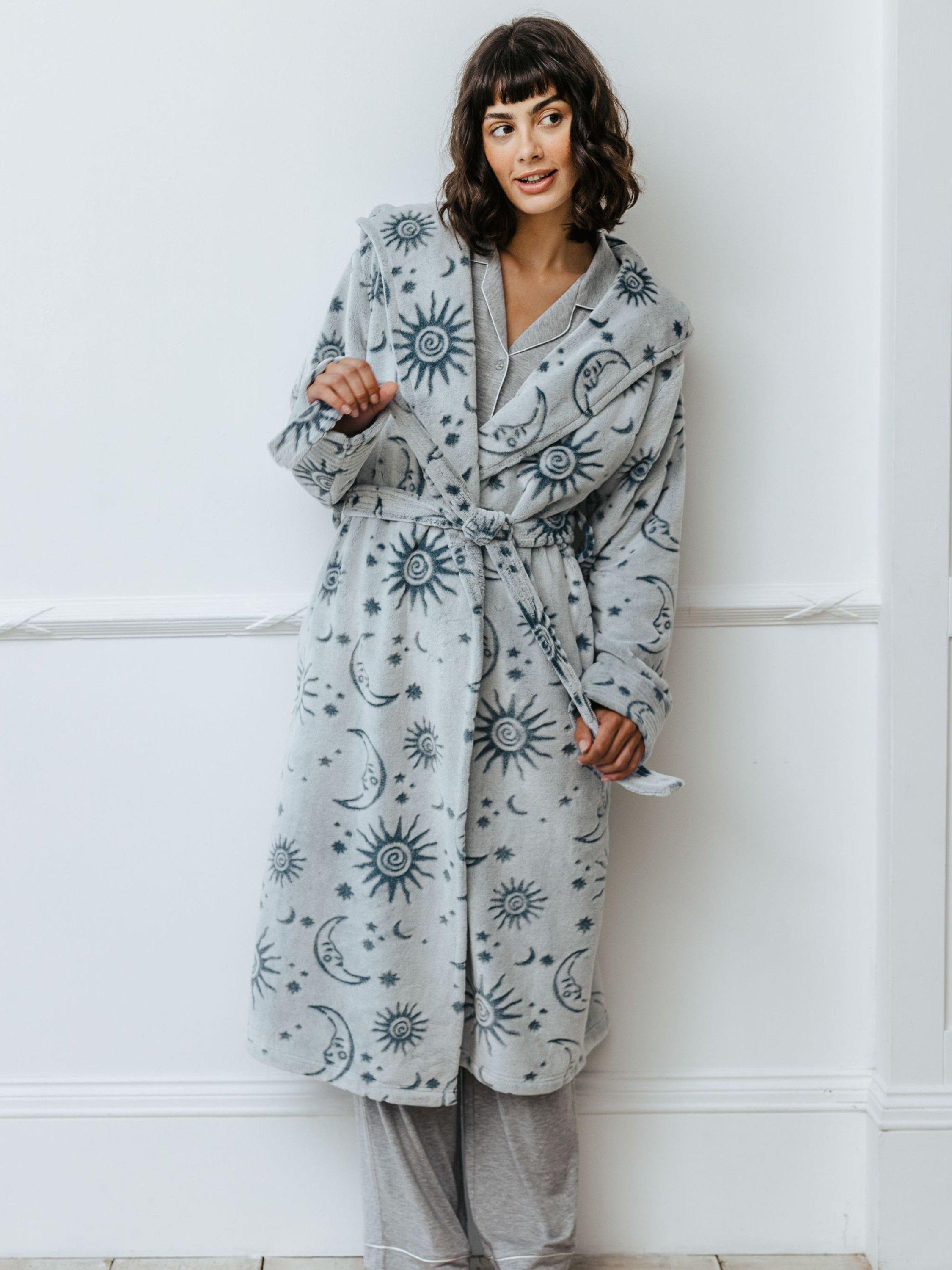 Chelsea Peers Sun Moon Fleece Dressing Gown Teal