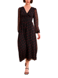 OMNES Gabriella Cherry Print Dress, Black