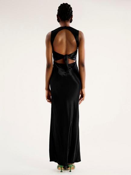 OMNES Nova Tie Back Dress - view 2, Black