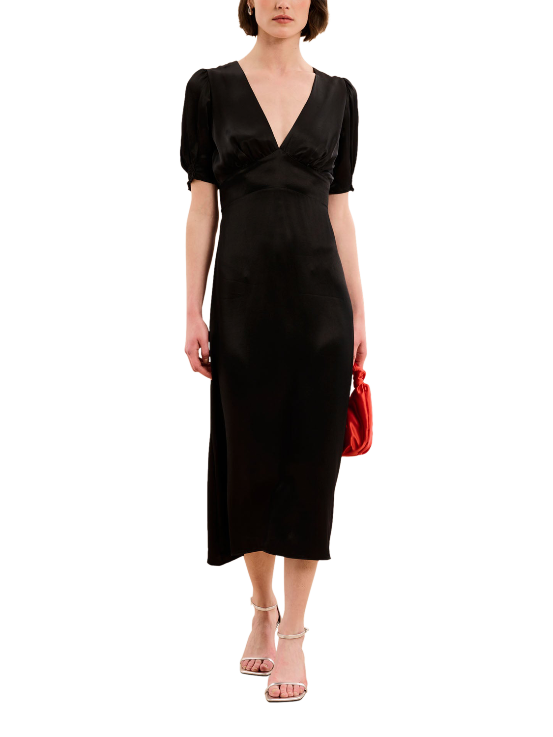 OMNES Odette Open Back Dress, Black