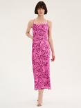 OMNES Riviera Wave Print Dress, Magenta