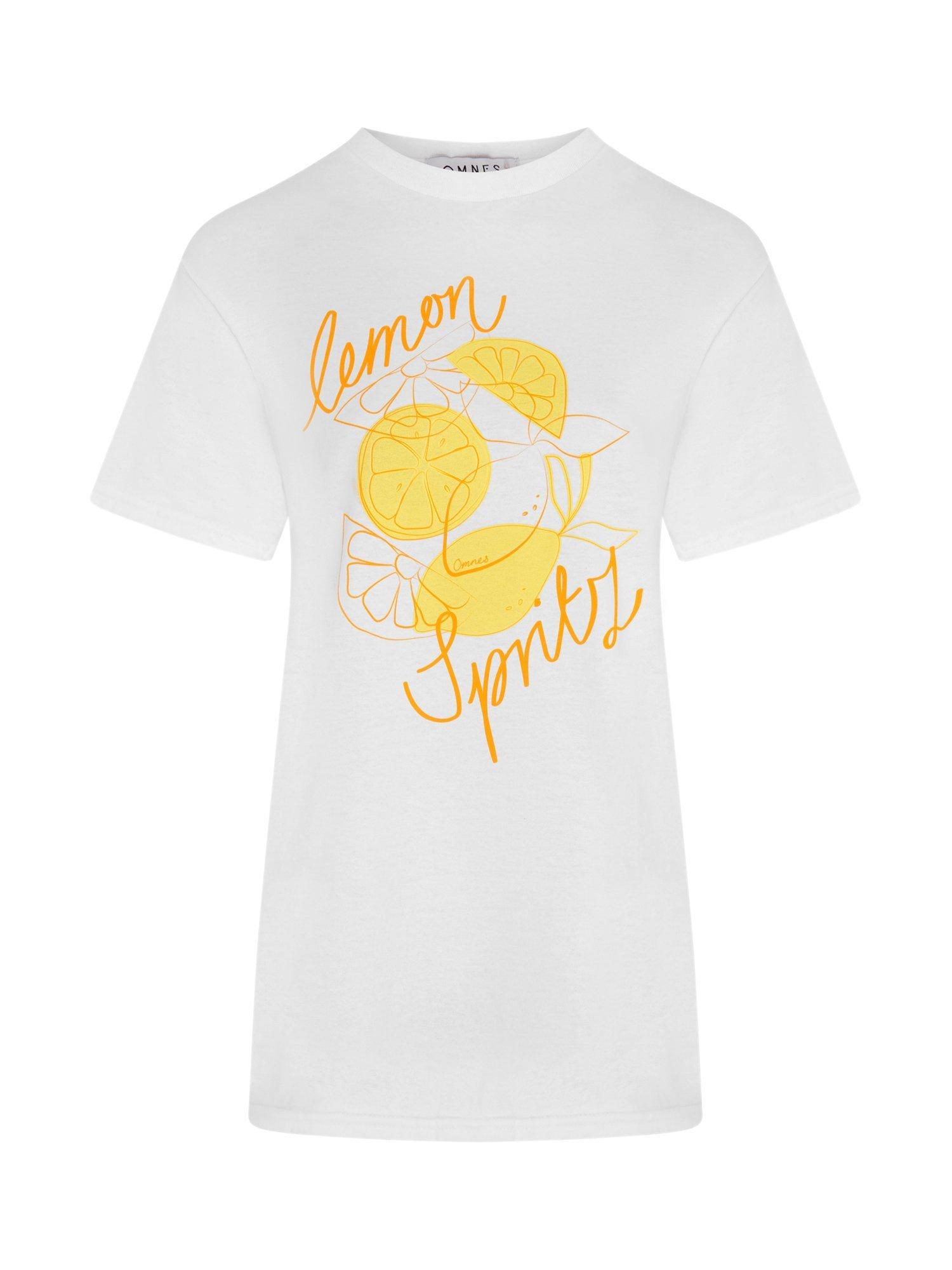 Product image 5 of 5, which shows OMNES Lemon Spritz T-Shirt, White, S