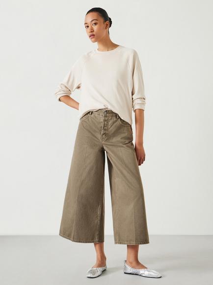 HUSH Matilda Cotton Raglan Top, Almond