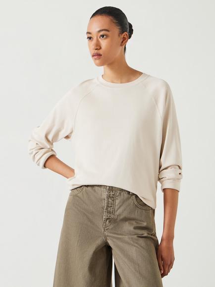 HUSH Matilda Cotton Raglan Top - view 2, Almond