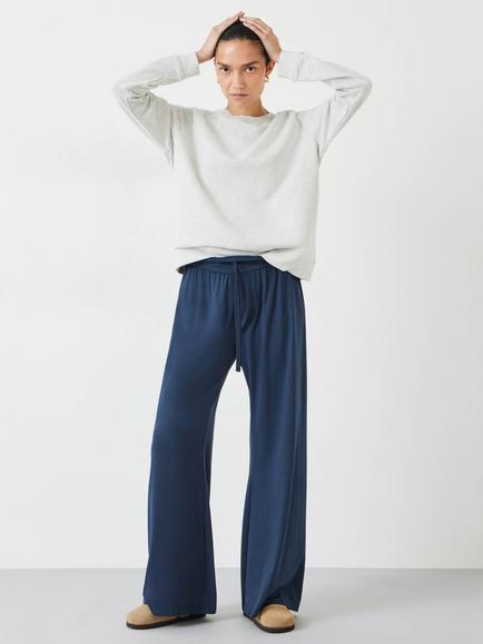 HUSH Amie Wide Leg Joggers, Midnight Navy