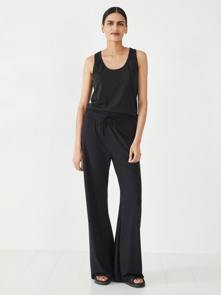 HUSH Amie Wide Leg Joggers, Black