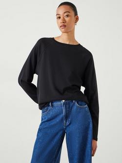 HUSH Matilda Cotton Raglan Top - view 2, Black