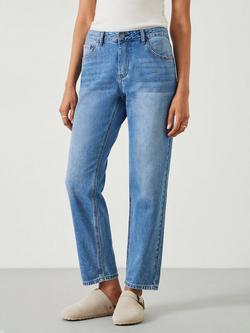 HUSH Straight Boyfriend Jeans, Vintage Washed Blue, Mid Authentc Wash