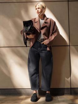 HUSH Cordelia Barrel Leg Jeans - view 2, Washed Grey Denim