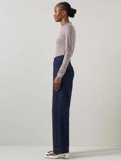 L.K.Bennett Laurie Marl Jersey Top - view 2, Grey