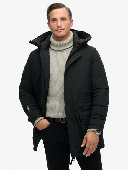 Superdry City Padded Parka Jacket, Black
