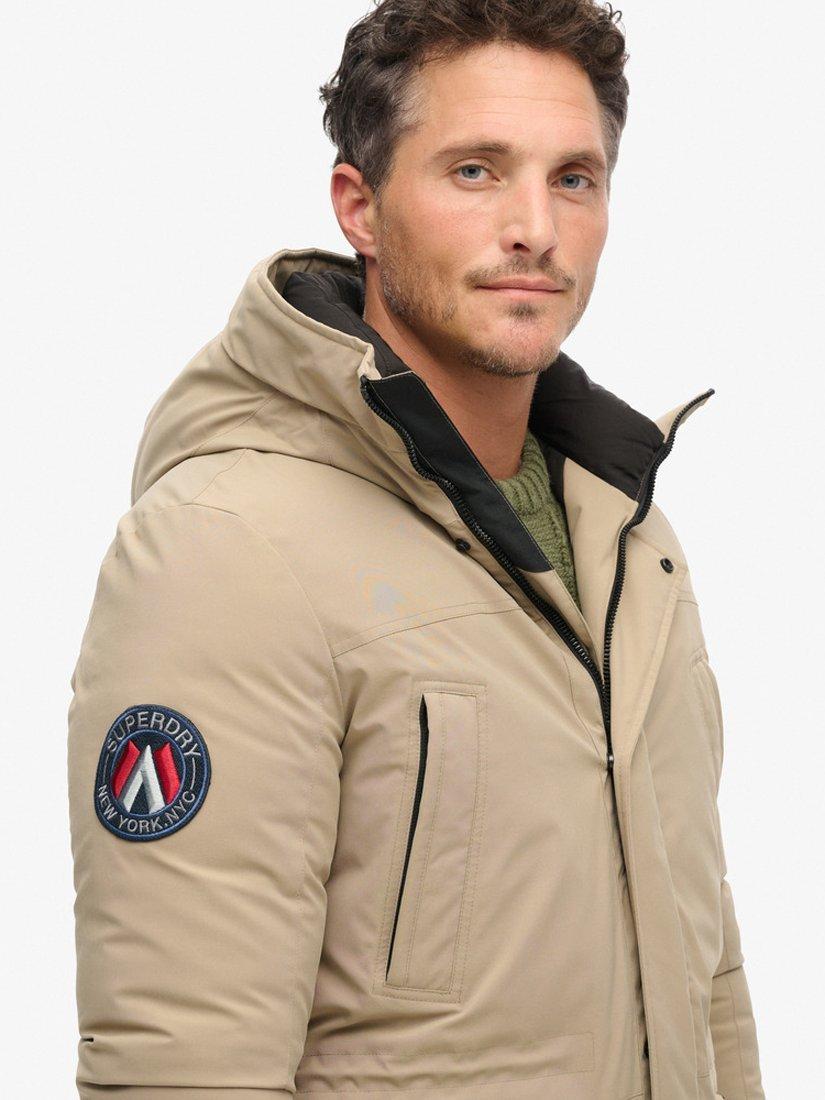 Product image 4 of 6, which shows Superdry City Padded Parka Jacket, Timber Wolf Brown, S