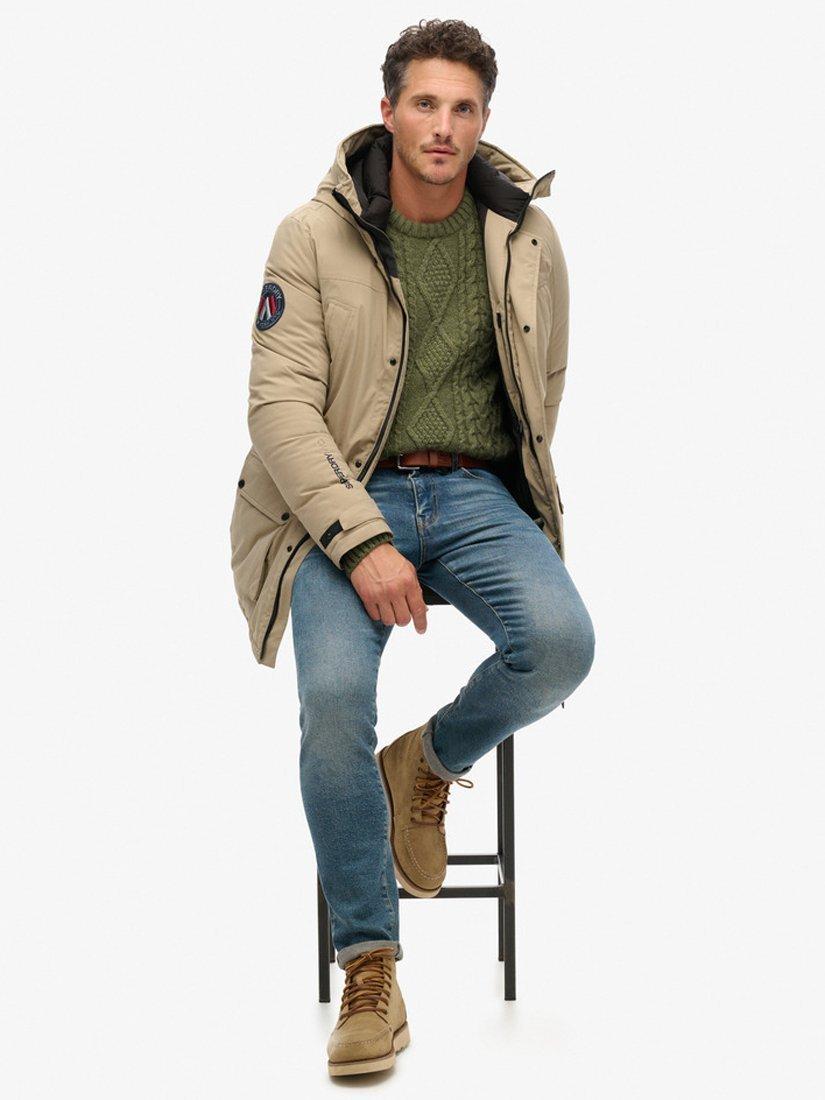 Product image 5 of 6, which shows Superdry City Padded Parka Jacket, Timber Wolf Brown, S