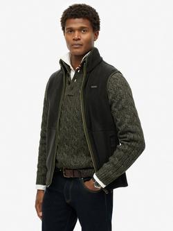 Superdry Estate Fleece Gilet, Black