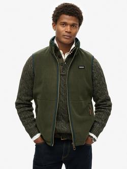 Superdry Estate Fleece Gilet, Surplus Goods Green