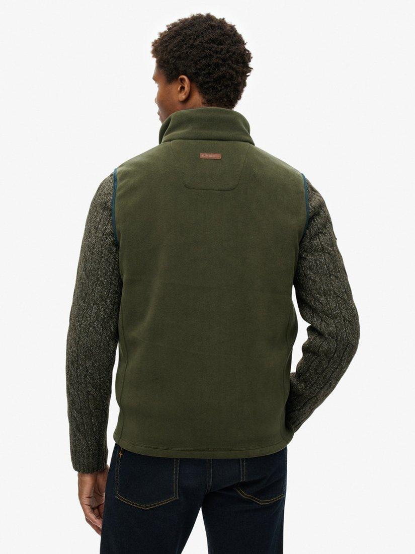 Superdry Estate Fleece Gilet, Surplus Goods Green