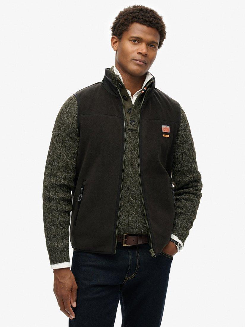 Product image 1 of 6, which shows Superdry Fleece Gilet, Black, S