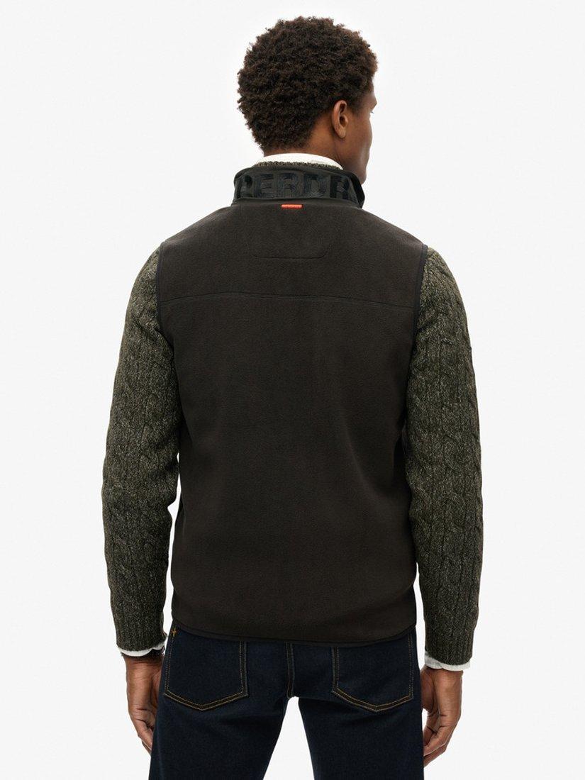 Product image 2 of 6, which shows Superdry Fleece Gilet, Black, S