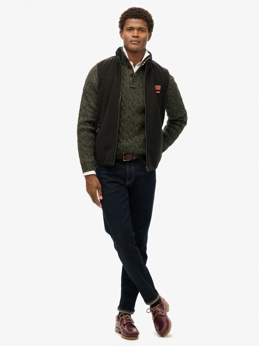 Product image 4 of 6, which shows Superdry Fleece Gilet, Black, S