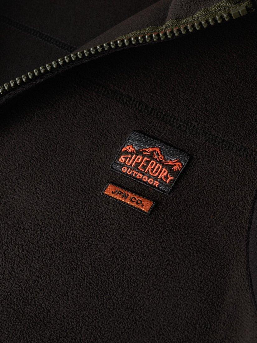 Product image 6 of 6, which shows Superdry Fleece Gilet, Black, S