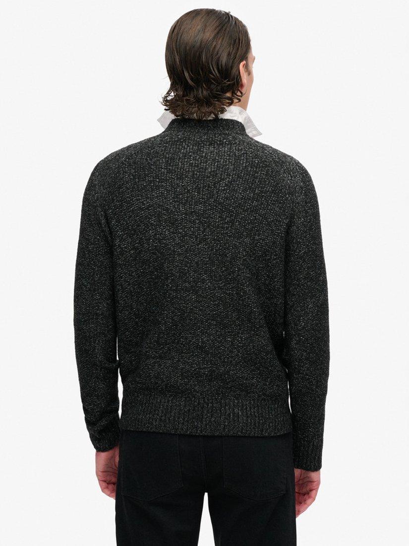 Product image 2 of 5, which shows Superdry Chunky Raglan Jumper, Black, S