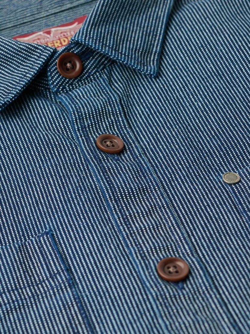 Product image 5 of 5, which shows Superdry Merchant Store Collection Denim Overshirt, Indigo, S