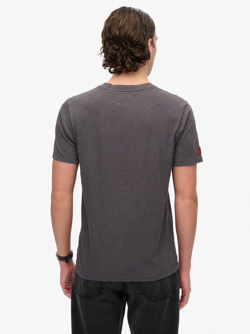 Product image 2 of 5, which shows Superdry Workwear Script Graphic T-Shirt, Dark Slate Grey Slub, S