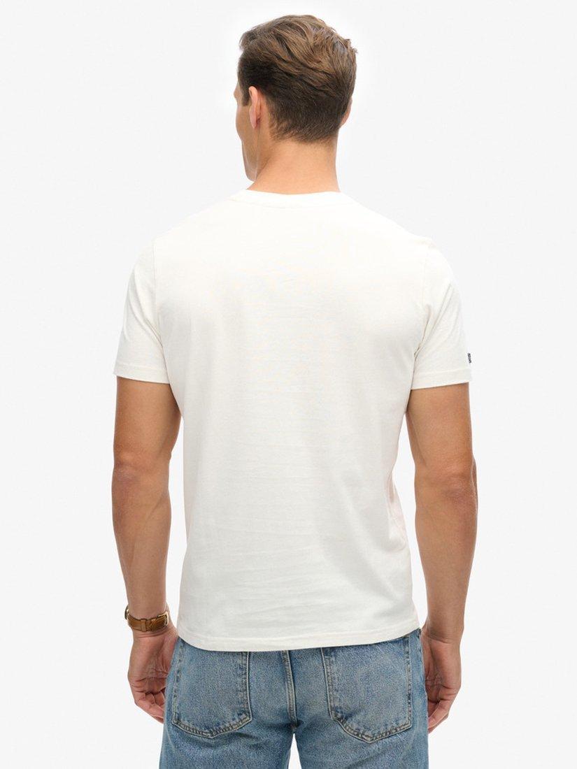 Product image 2 of 5, which shows Superdry Neon Vintage Logo Graphic T-Shirt, Ecru, S