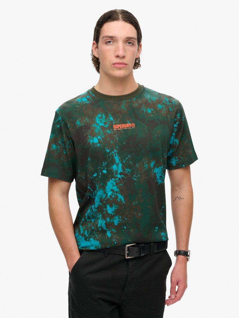Superdry Utility Camo Graphic T-Shirt, Texture Print Black