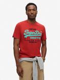 Superdry Duo Vintage Logo T-Shirt,  Alakarna Red Grit