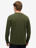 Superdry Essential Logo Retro Long Sleeve T-Shirt, Duffel Bag Green